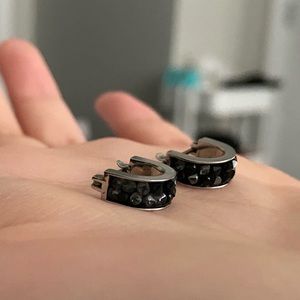 Swarovski black earrings